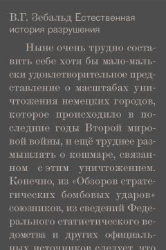 В. Зебальд - Естественная история разрушения